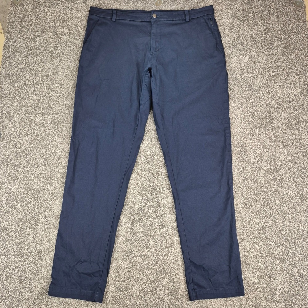 Lululemon Commission Pant Slim Mens 38 Navy Blue Chino ABC Trousers 32" Inseam